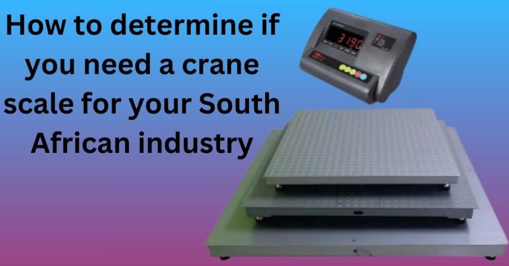 How to determine if you need a crane scale for your South African industry