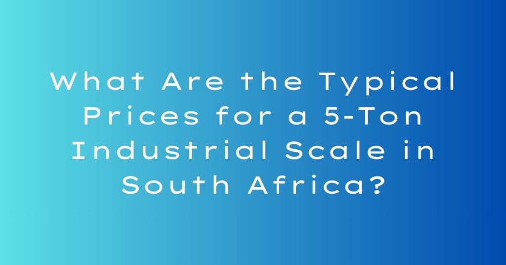 What are the typical prices for a 5-ton industrial scale in South Africa