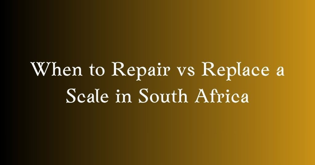 when to repair vs replace a scale in south africa